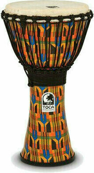 Djembé Toca Percussion SFDJ-10K Djembe Freestyle Rope Tuned Kente Cloth - 1