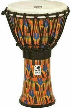 Djembé Toca Percussion SFDJ-9K Djembe Freestyle Rope Tuned Kente Cloth - 1