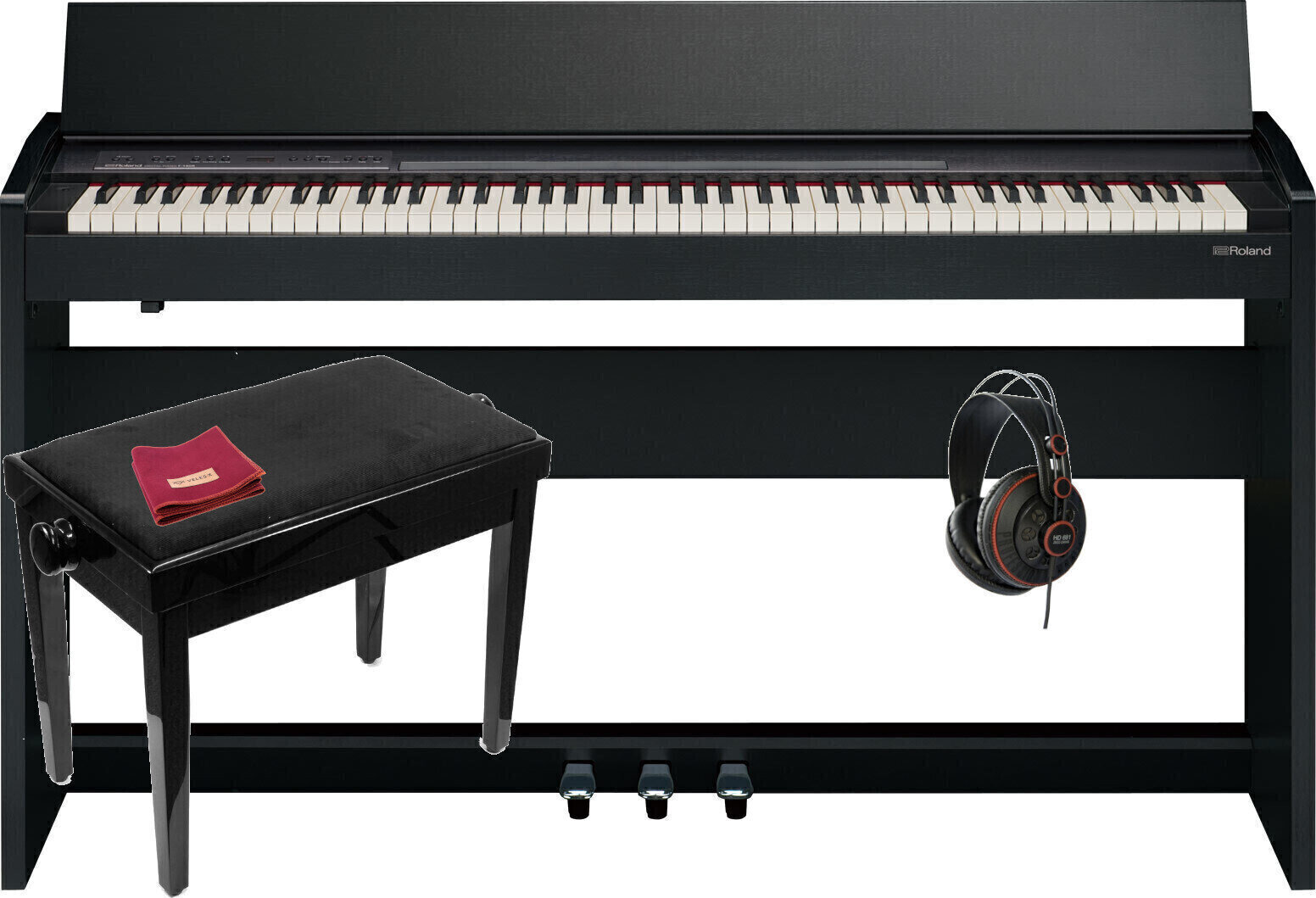 Digital Piano Roland F-140R CB SET Contemporary Black Digital Piano