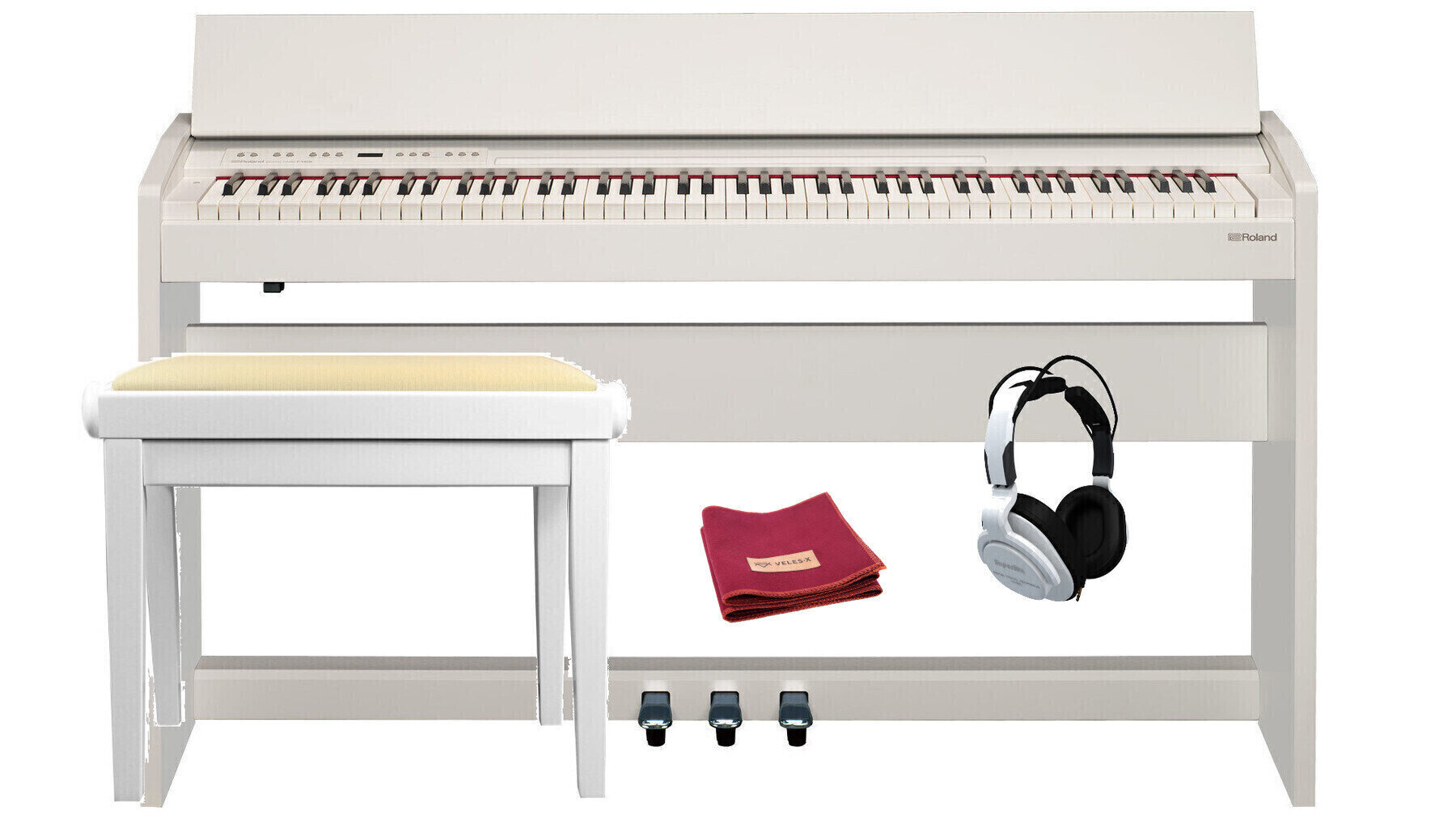 Piano digital Roland F-140R WH SET Branco Piano digital