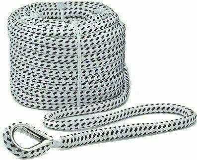 Boat Anchor Rope FSE Robline Rio with Thimble White-Black 10 mm 30 m - 1