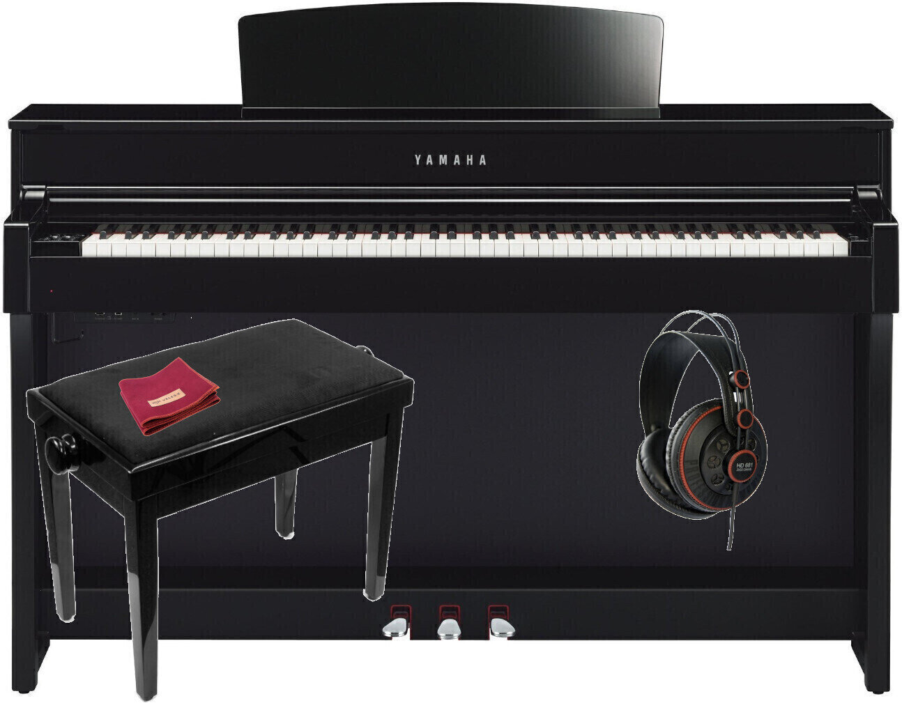 Digitális zongora Yamaha CSP-150PE SET Polished Ebony Digitális zongora