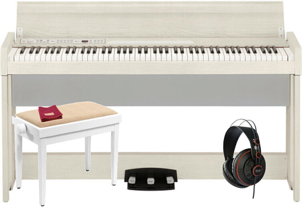 Piano digital Korg C1 Air-WA SET Ceniza blanca Piano digital