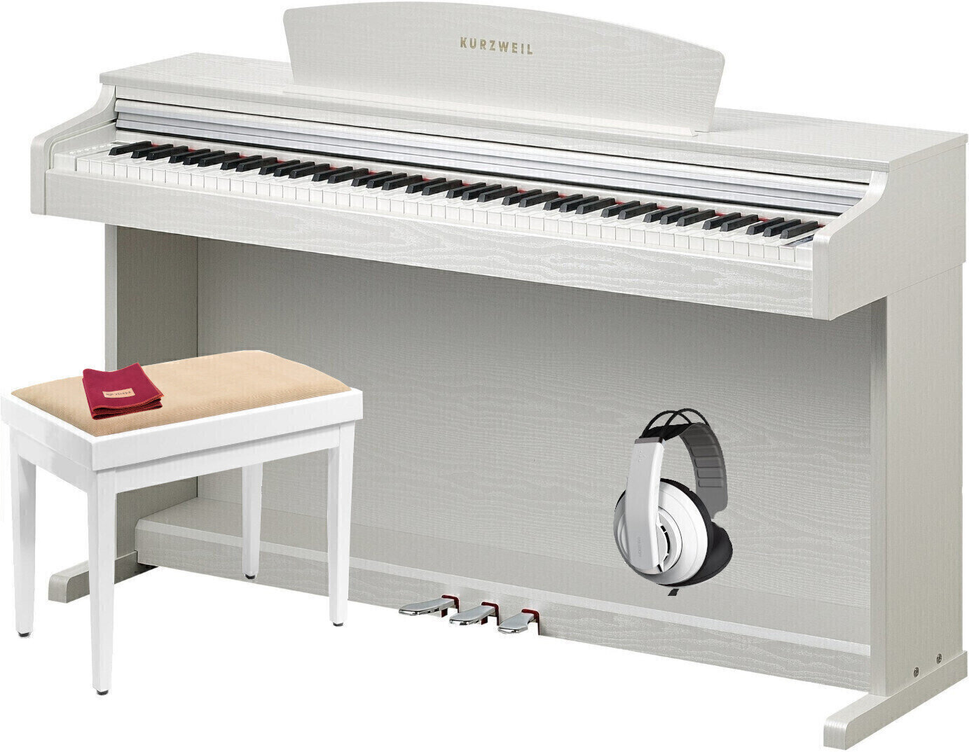 Pianino cyfrowe Kurzweil M110A WH SET Biała Pianino cyfrowe