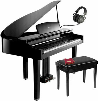 Digitális zongora Kurzweil CGP220 Digital Concert Grand Ebony Polish SET Polished Ebony Digitális zongora - 1
