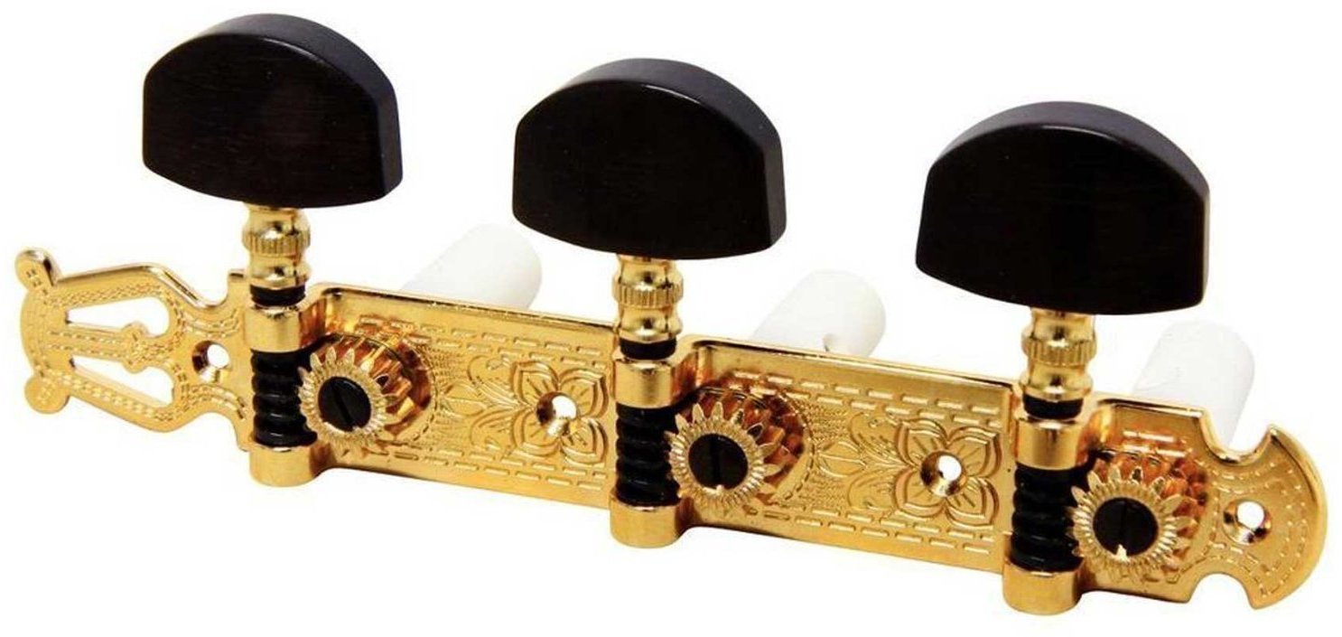 Cheiță de chitară Schaller LGO 1-1 Baseplate 3 L Aur