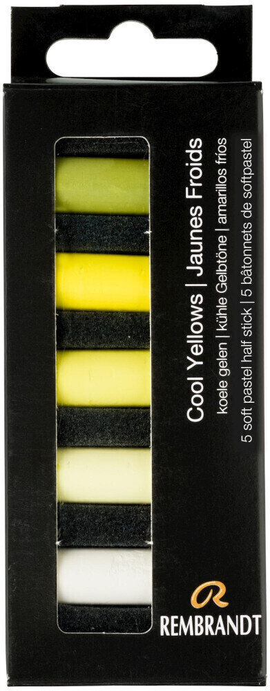 Pastel sec Rembrandt Soft Pastels Coffret de pastels secs Cool Yellows 5 pièces