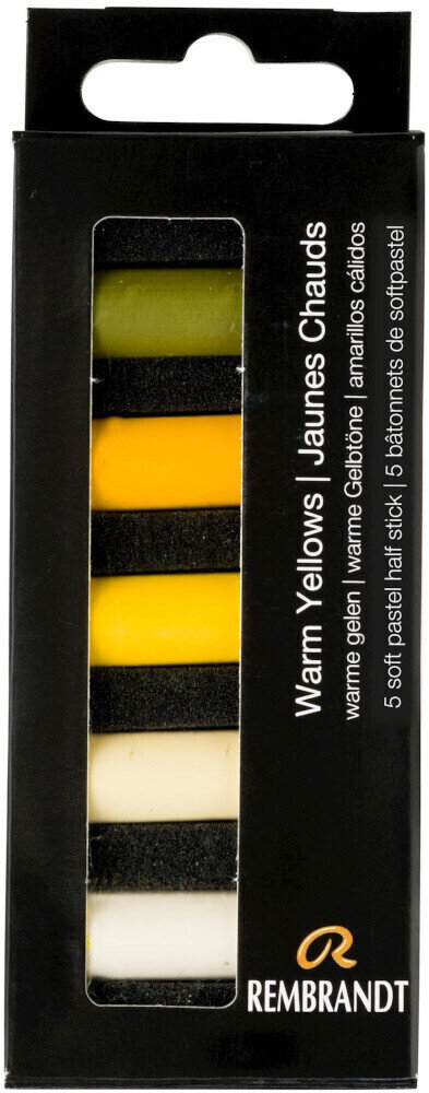 Pehmeä pastelli Rembrandt Soft Pastels Kuivapastellisetti Warm Yellows 5 kpl