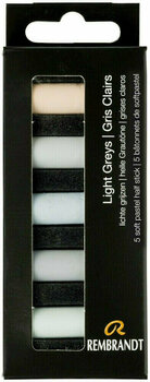 Pastel uscat Rembrandt Soft Pastels Set de pasteluri uscate Light Greys 5 Bucăți - 1