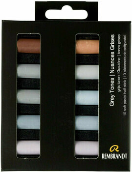 Pastel sec Rembrandt Soft Pastels Coffret de pastels secs Grey Tones 10 pièces - 1