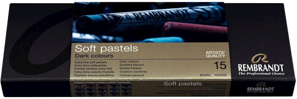 Suvi pastel Rembrandt Soft Pastels Комплет сувих пастела Dark Colours 15 kom