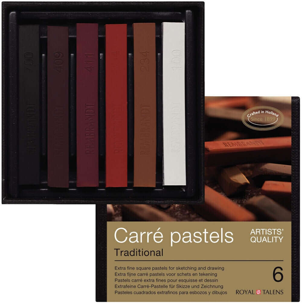 Pastel Carré Rembrandt Carré Pastels Set 34C8 Coffret de pastels carré