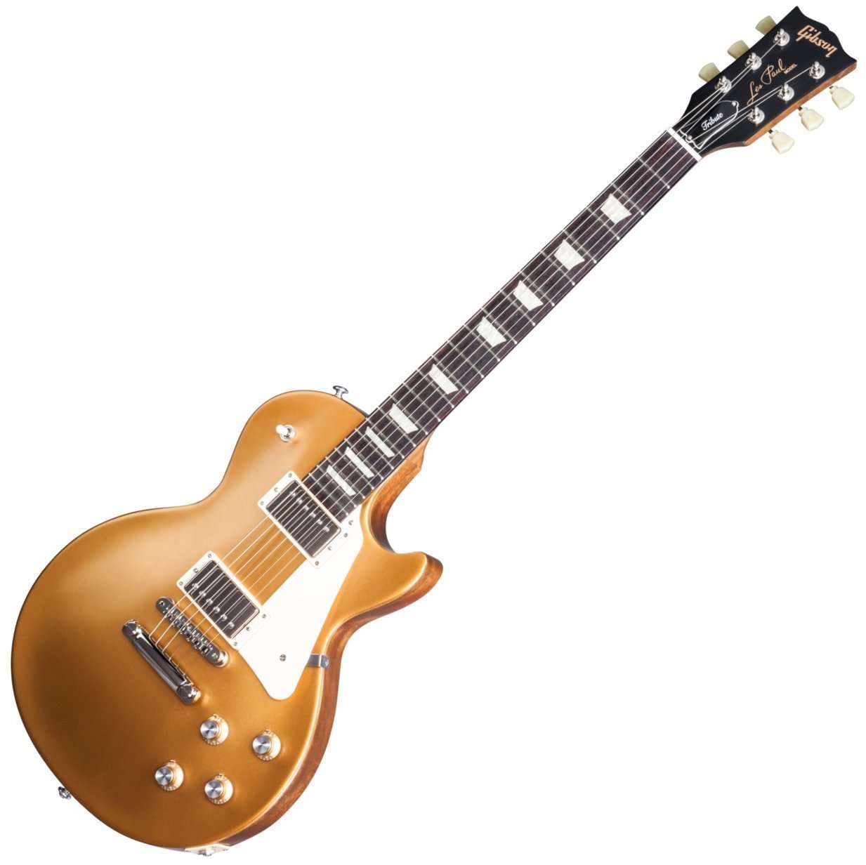 ギター Gibson les paul tribute 2017 gold top Gibson Les Paul Tribute T 2017 Satin Gold Top - Muziker