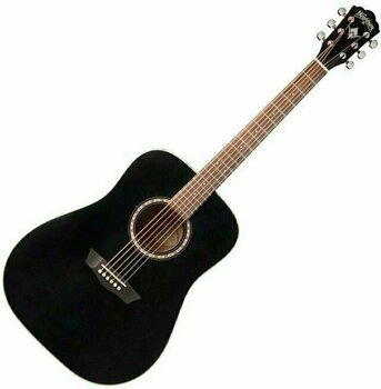 Akoestische gitaar Washburn WD7SBM-W-U Black Matte - 1