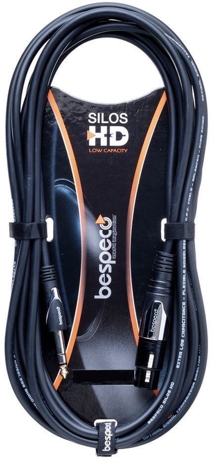 Mikrofon kábel Bespeco HDSF100 Fekete 100 cm