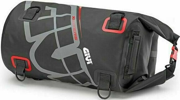 Motorcycle Top Case / Bag Givi EA114GR Waterproof Cylinder Seat Bag 30L Grey Red - 1
