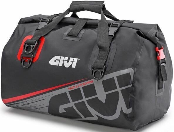 Motorcycle Top Case / Bag Givi EA115GR Waterproof Cylinder Seat Bag 40L Grey Red