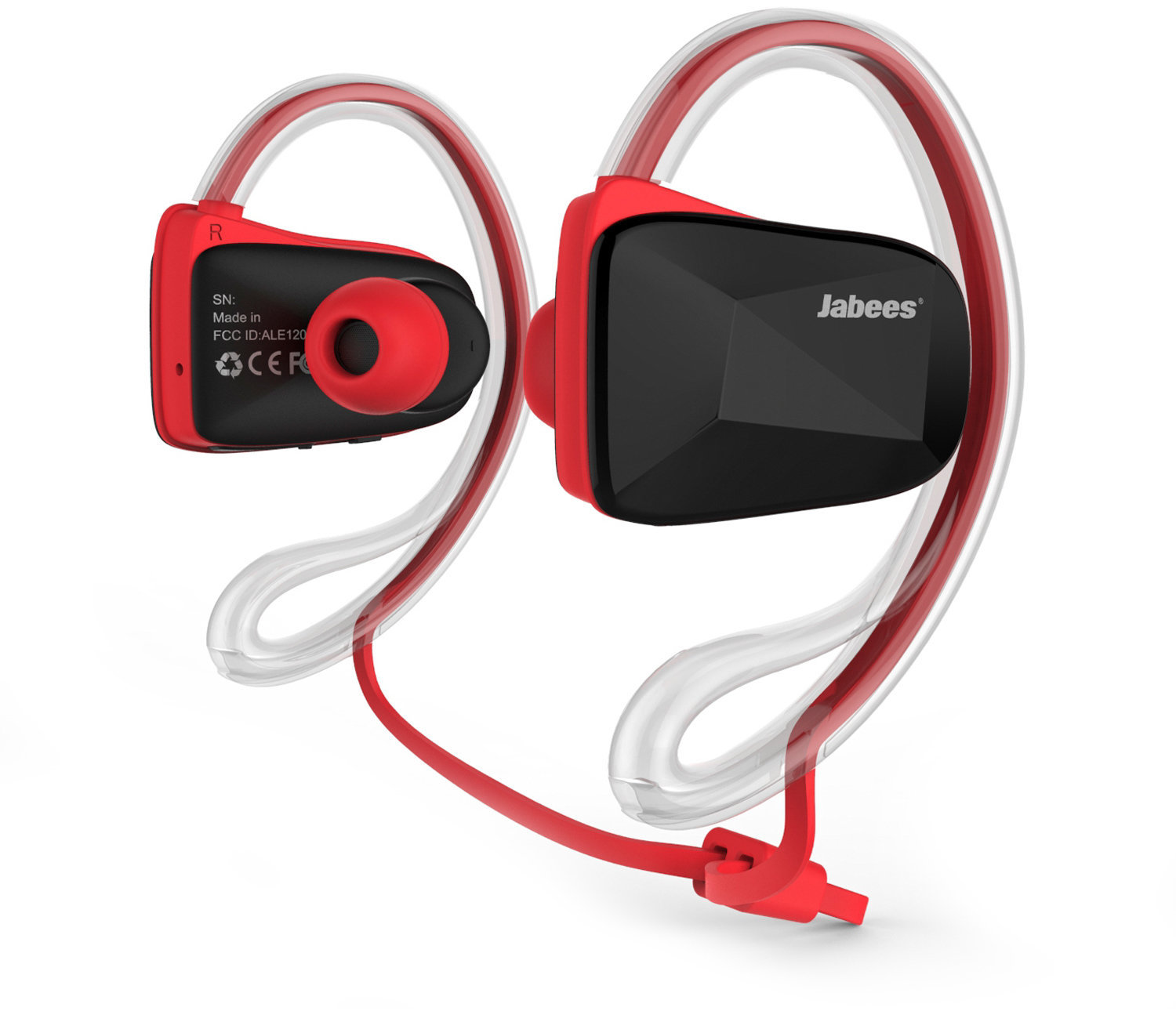 Wireless Ear Loop headphones Jabees Bsport Red