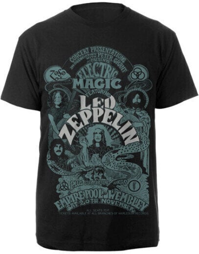 Camiseta de manga corta Led Zeppelin Camiseta de manga corta Electric Magic Black L