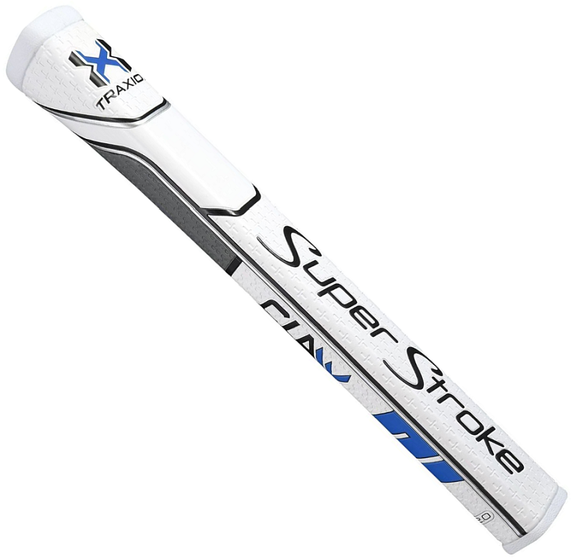 Golf Grip Superstroke Traxion Claw 1.0 Putter Grip White/Blue/Grey