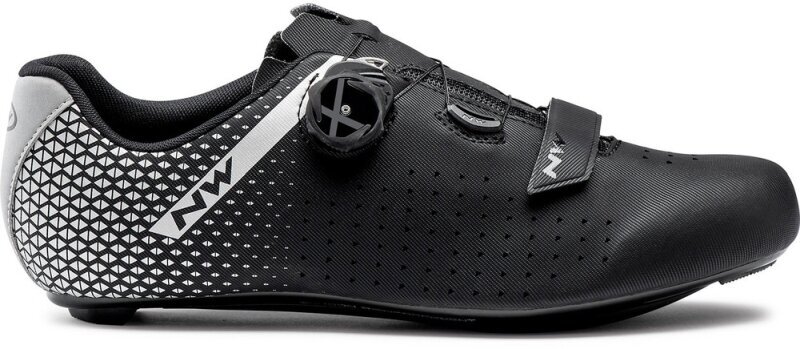 Chaussures de cyclisme pour hommes Northwave Core Plus 2 Shoes Black/Silver 39,5 Chaussures de cyclisme pour hommes