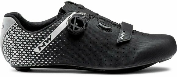 Men's Cycling Shoes Northwave Core Plus 2 Wide Shoes Black/Silver 43 Men's Cycling Shoes - 1