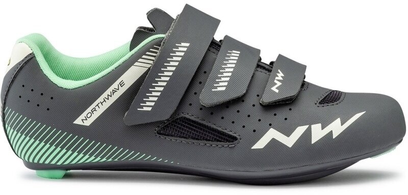 Дамски обувки за колоездене Northwave Womens Core Shoes Anthracite-Light Green 36 Дамски обувки за колоездене