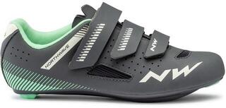 Ženski kolesarski čevlji Northwave Womens Core Shoes Anthracite/Light Green Ženski kolesarski čevlji