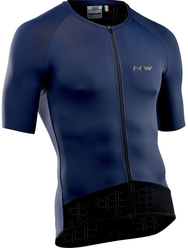 Cycling jersey Northwave Essence Jersey Short Sleeve Blue XL