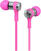 En la oreja los auriculares Jabees WE202M Pink
