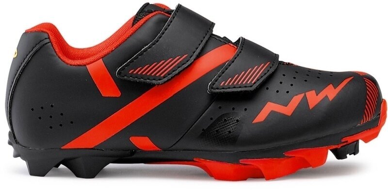 Pantofi de ciclism pentru bărbați Northwave Juniors Hammer 2 Shoes Negru-Roșu 32 Pantofi de ciclism pentru bărbați