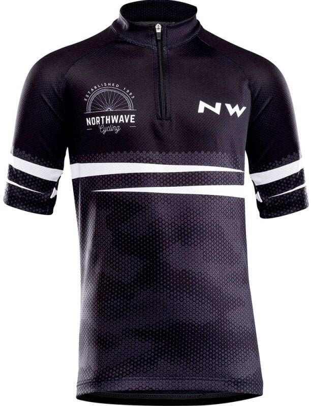 Odzież kolarska / koszulka Northwave Juniors Origin Jersey Short Sleeve Black 6
