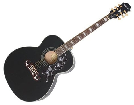Guitarra Jumbo Epiphone EJ-200 Ebony