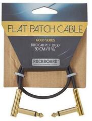 Patchkabel RockBoard Flat Patch Cable Gold 30 cm Vinklad-vinklad Patchkabel