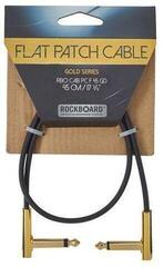 Patchkabel RockBoard Flat Patch Cable Gold 45 cm Vinklad-vinklad Patchkabel
