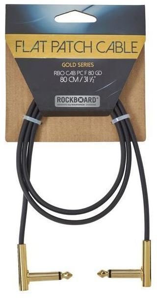 Câble de patch RockBoard Flat Patch Cable Gold Or 80 cm Angle - Angle