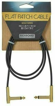 Câble de patch RockBoard Flat Patch Cable Gold Or 80 cm Angle - Angle - 1
