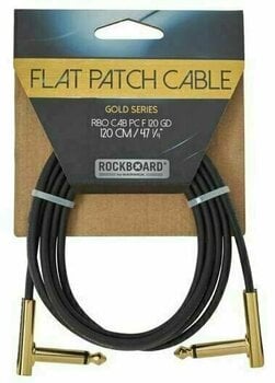 Καλώδιο Σύνδεσης, Patch Καλώδιο RockBoard Flat Patch Cable Gold Χρυσό 120 cm Με γωνία - Με γωνία - 1