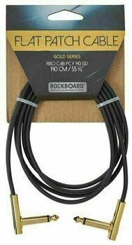 Cablu Patch, cablu adaptor RockBoard Flat Patch Cable Gold Aur 140 cm Oblic - Oblic - 1