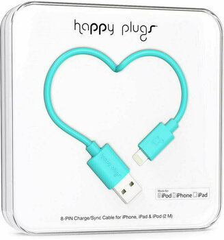 USB-kabel Happy Plugs Lightning Cable 2m Turquoise - 1
