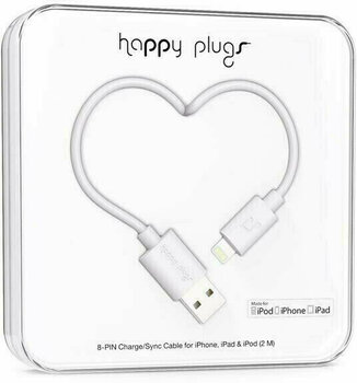 USB Kábel Happy Plugs Lightning Cable 2m White - 1
