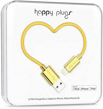 Cablu USB Happy Plugs Lightning Cable 2m Gold - 1