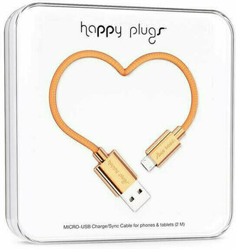 USB-kaapeli Happy Plugs Micro-USB Cable 2m Rose Gold - 1