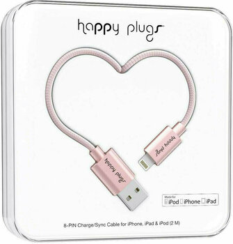 Cablu USB Happy Plugs Micro-USB Cable 2M, Pink Gold - 1
