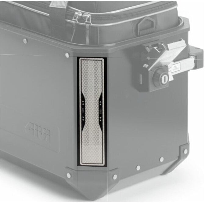Příslušenství pro moto kufry, tašky Givi E145 Pair of Reflective Serigraphed Stickers 205x45mm