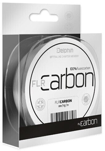 Lijn, koord Delphin FLR Carbon 100% Fluorocarbon Clear 0,26 mm 10,6 lbs 20 m
