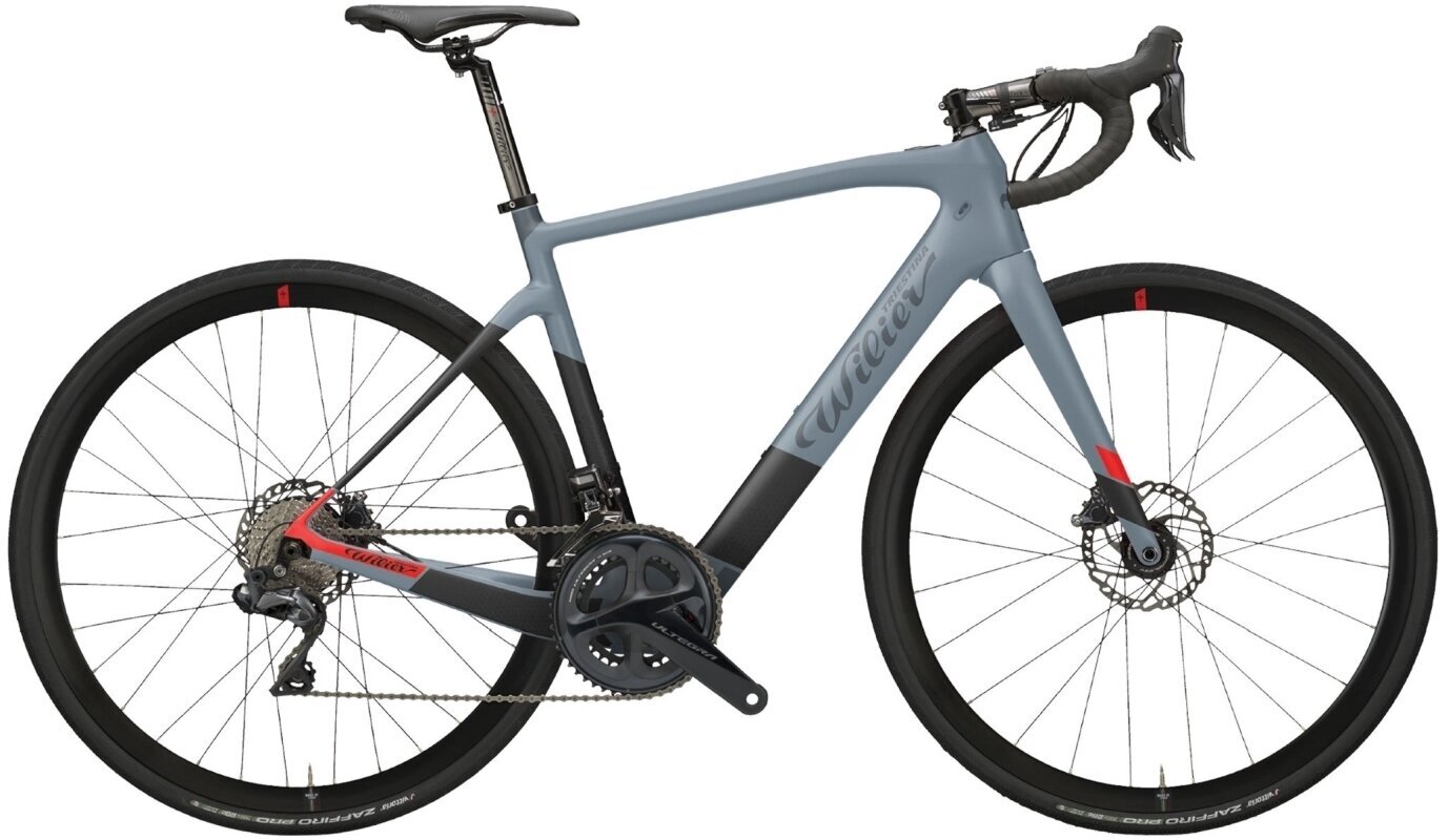 Race-/gravel-elektrische fiets Wilier Cento1 Hybrid Shimano Ultegra RD-R8000 2x11 Blue/Black Matt M