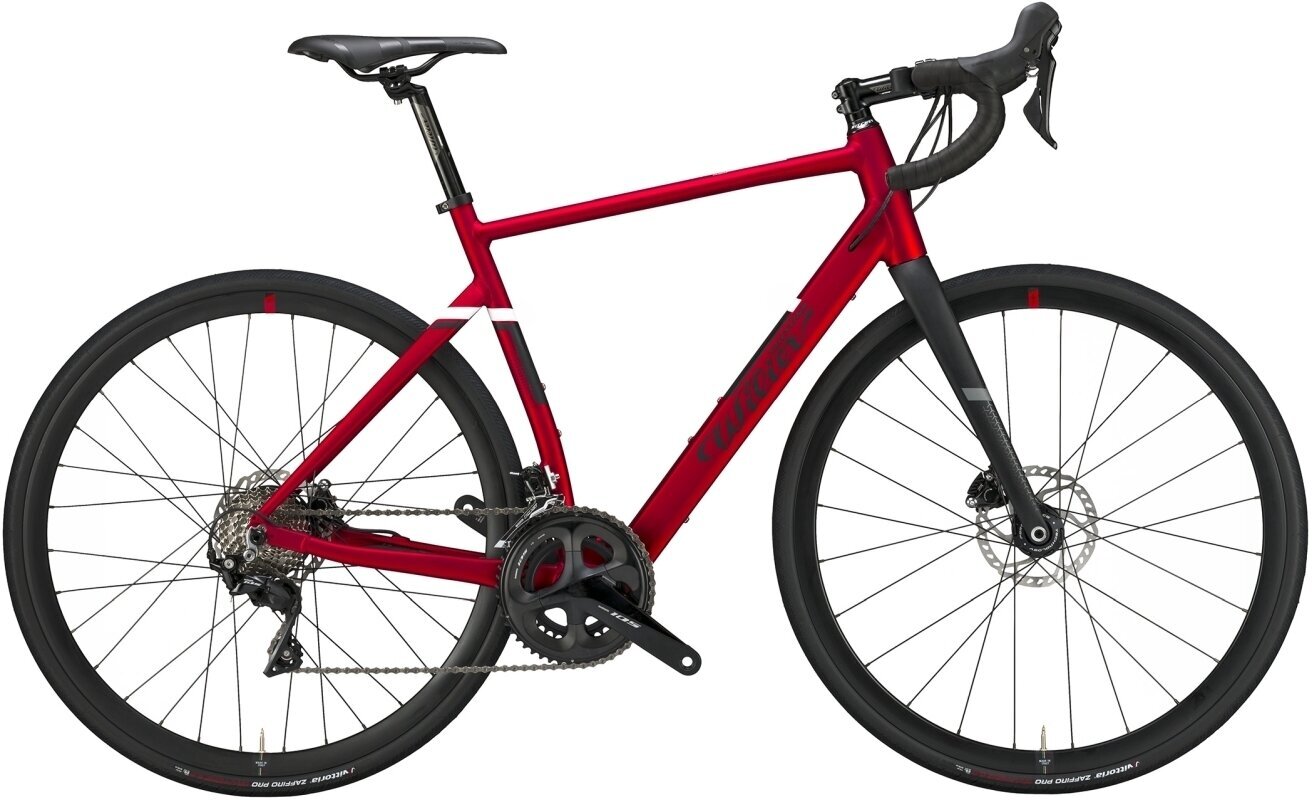 Race-/gravel-elektrische fiets Wilier Triestina Hybrid Shimano 105 RD-R7000 2x11 Red/Black Matt M