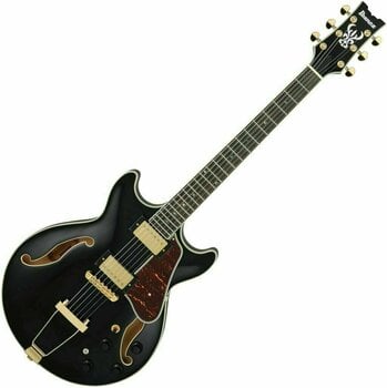 Halbresonanz-Gitarre Ibanez AMH90-BK Schwarz - 1