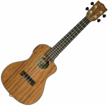 Koncertni ukulele Kala Solid Mahogany Concert Ukulele with Cutaway EQ and Case - 1